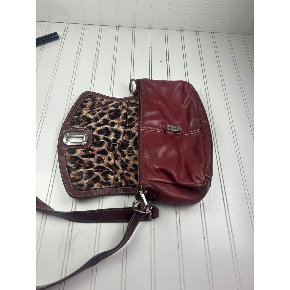 Sophia Caperelli Vintage Y2K 2000's Red Genuine Leather Small Shoulder Handbag - Picture 4 of 14